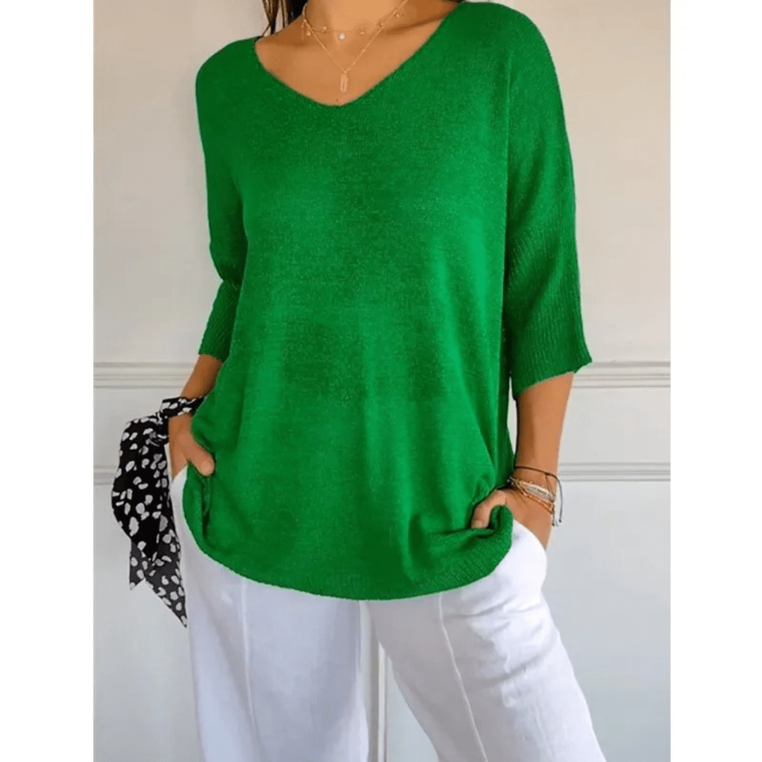 Libby | Women's V-Neck Relaxed Fit Tunic Top