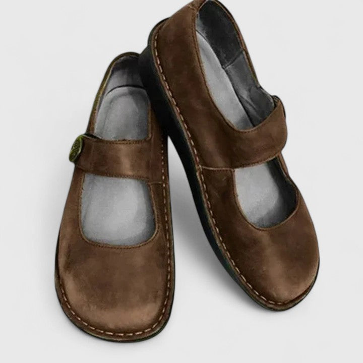 Violetta Orthopedic Shoes with Adjustable Strap and Cushioned Insole