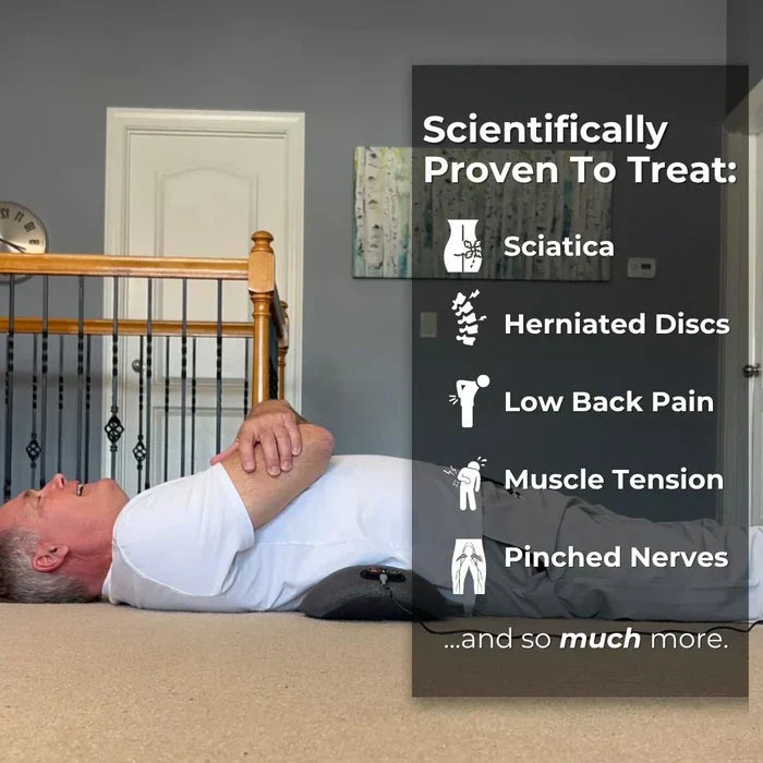LuminaBack | Heated Lumbar Back Massager with Vibration & Gentle Stretching