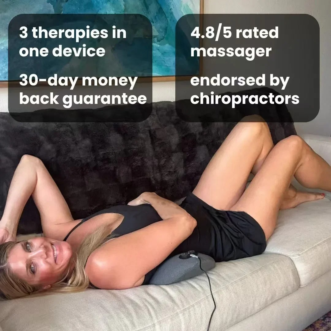 LuminaBack | Heated Lumbar Back Massager with Vibration & Gentle Stretching