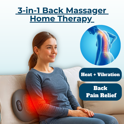 LuminaBack | Heated Lumbar Back Massager with Vibration & Gentle Stretching