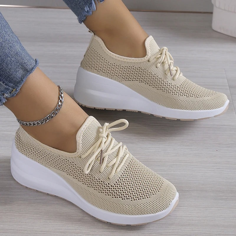 Wendy Comfortable Casual Lace-Up Sneakers with Breathable Design for Everyday Wear