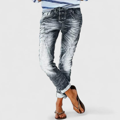 Marcella | Women's Distressed Wide Leg Jeans