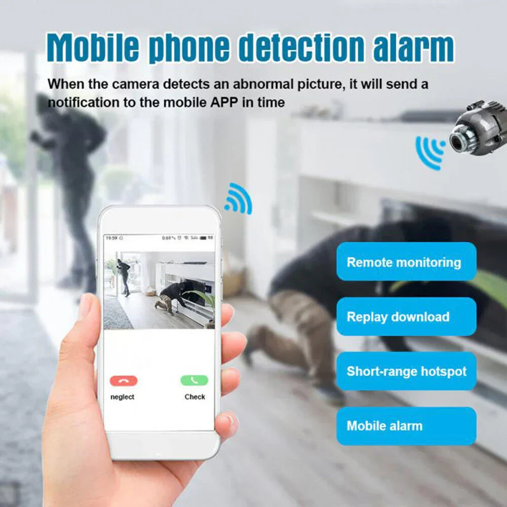 Guardian | Mini WiFi Camera 1080P with Night Vision, Motion Alerts, Remote Viewing & Easy App Setup
