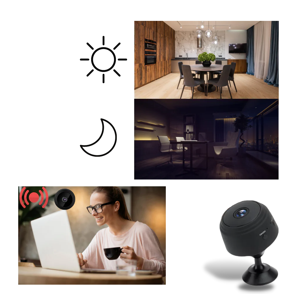 Mini WiFi Security Camera | 1080P Indoor Camera with Night Vision & Magnetic Mount