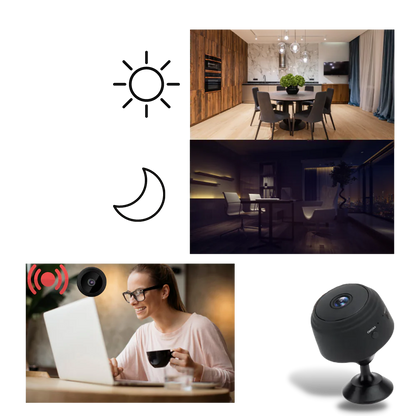 Mini WiFi Security Camera | 1080P Indoor Camera with Night Vision & Magnetic Mount