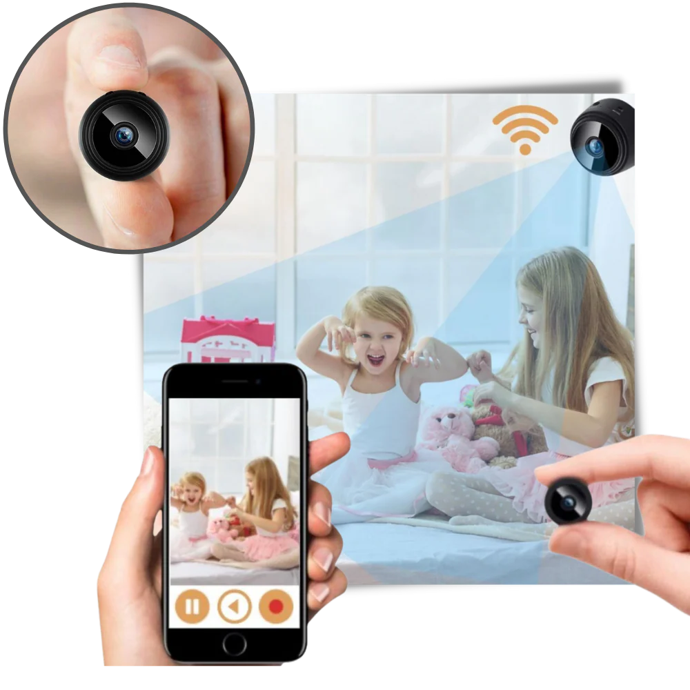 Mini WiFi Security Camera | 1080P Indoor Camera with Night Vision & Magnetic Mount