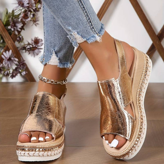 Menina Elegant Comfortable Wedge Sandals with Stylish Lift
