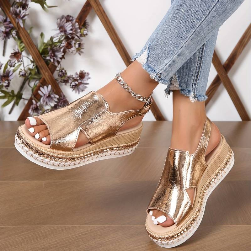 Menina Elegant Comfortable Wedge Sandals with Stylish Lift