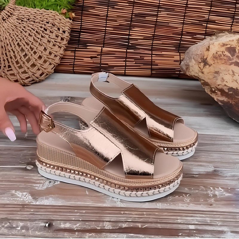 Menina Elegant Comfortable Wedge Sandals with Stylish Lift