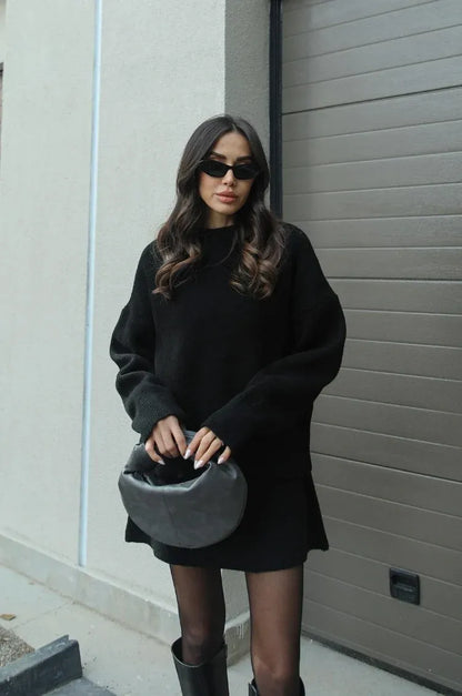 NEVA 2-Piece Oversized Sweater and Skirt Set for Women – Comfortable Stylish Outfit