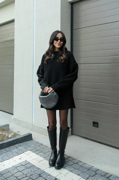 NEVA 2-Piece Oversized Sweater and Skirt Set for Women – Comfortable Stylish Outfit