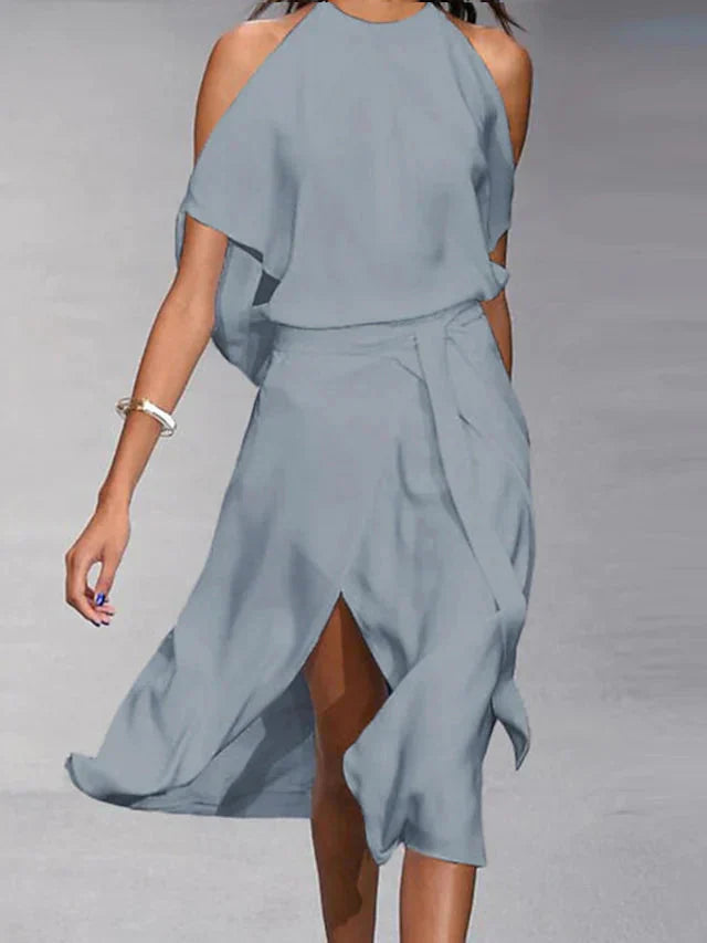 Tina | Women's Sleeveless Wrap Midi Dress