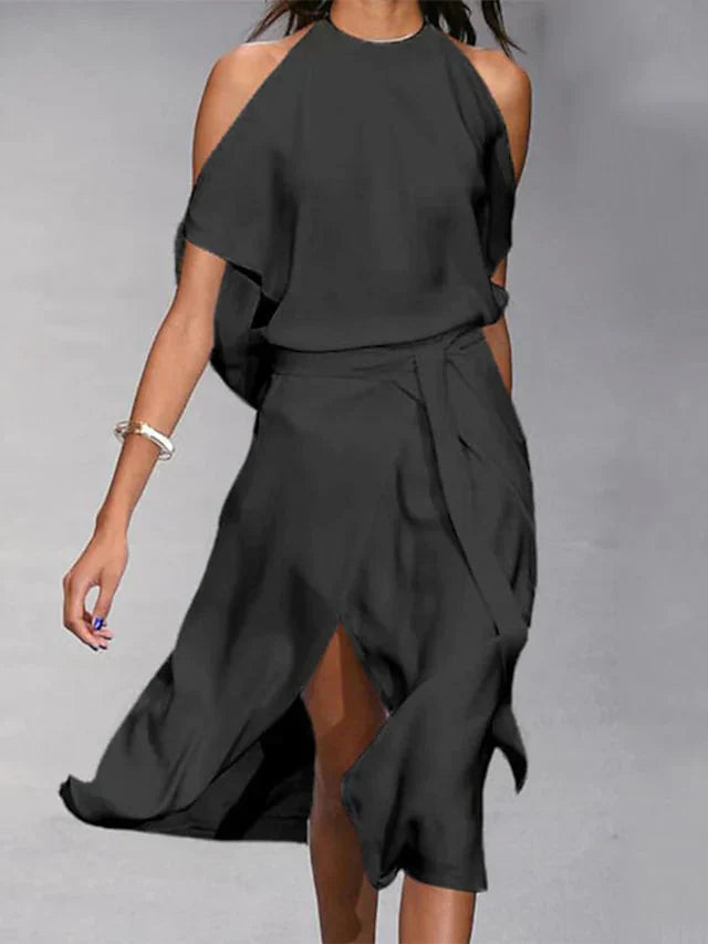 Tina | Women's Sleeveless Wrap Midi Dress