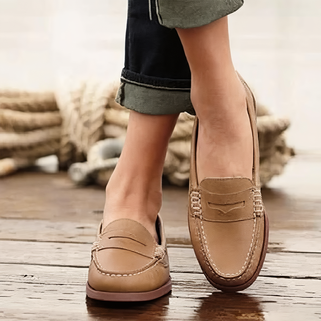 Women’s Orthopedic Leather Loafers Slip On Anti Slip – Aurelia
