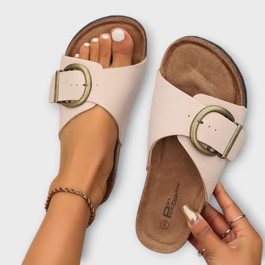 Mirano Adjustable Buckle Slide Sandals for Comfortable Everyday Fit