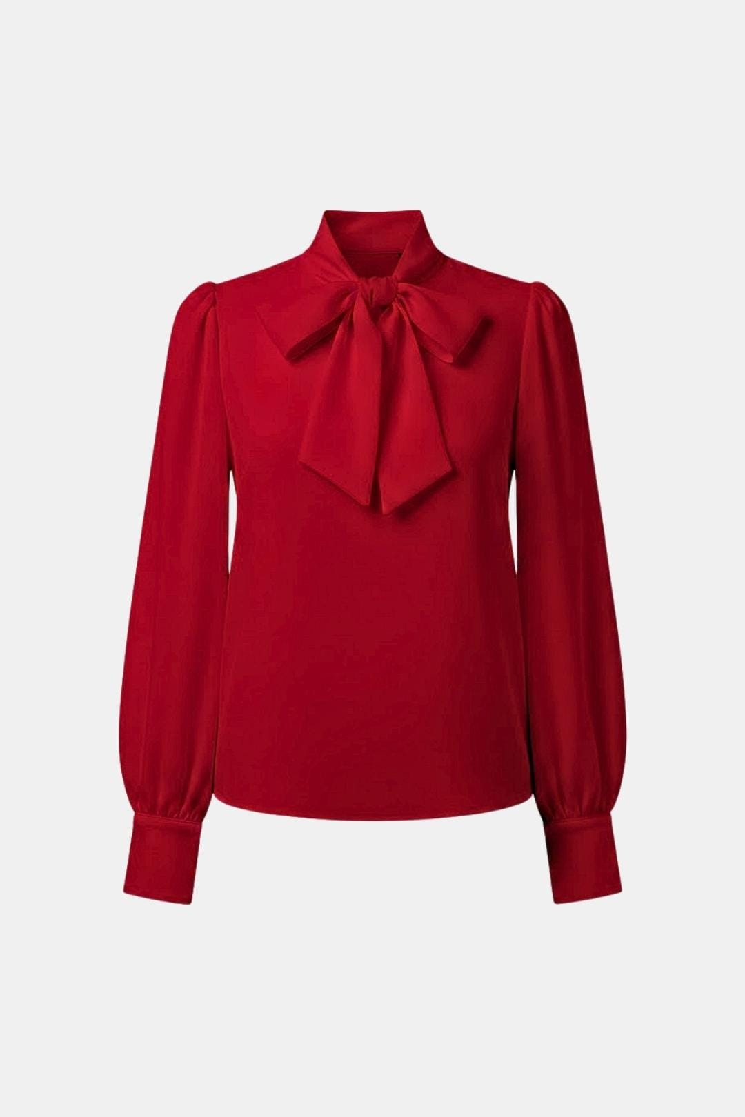 Women's Bow Collared Long Sleeve Blouse