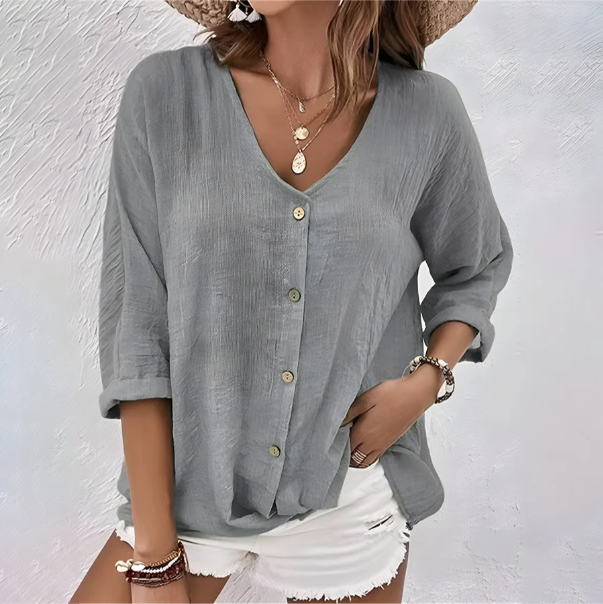 Women's Button-Down Long Sleeve Blouse