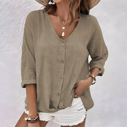 Women's Button-Down Long Sleeve Blouse