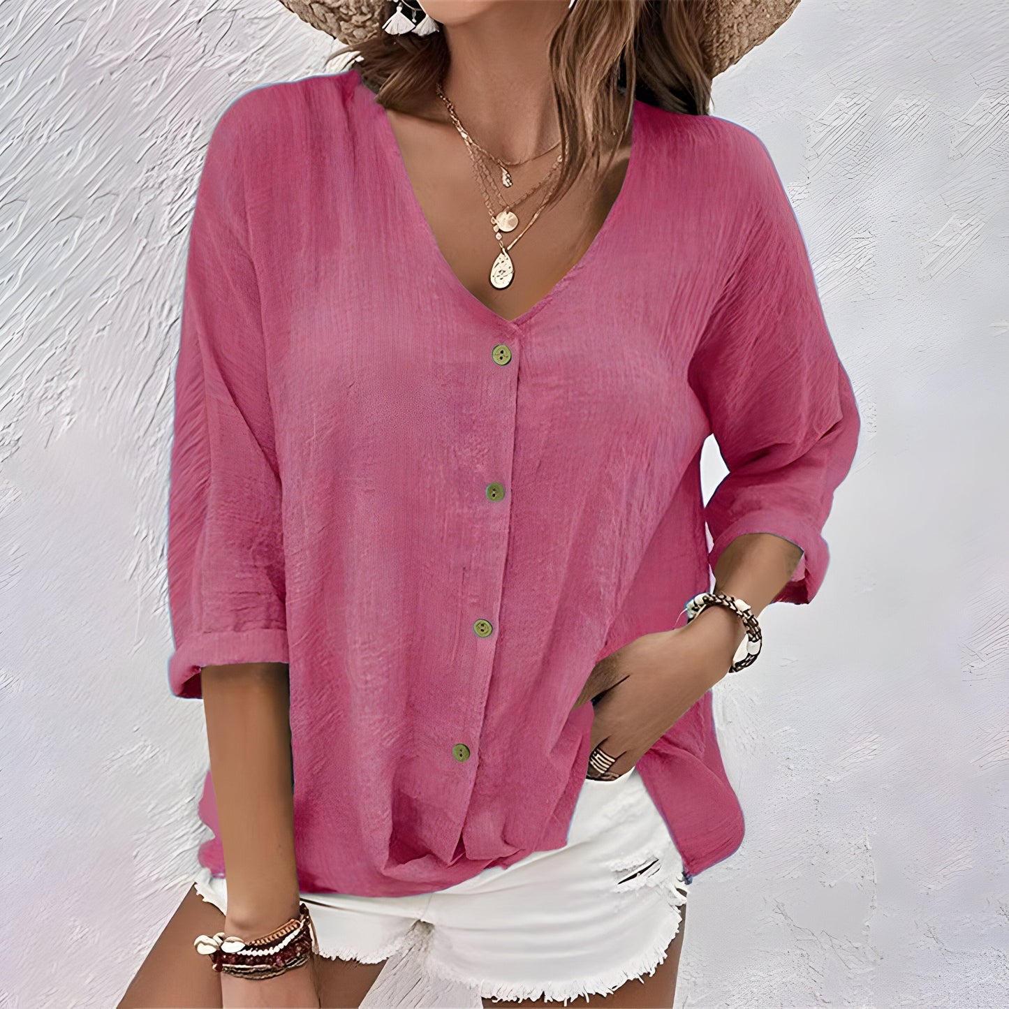 Women's Button-Down Long Sleeve Blouse