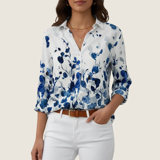 Women's Floral Button-Down Blouse