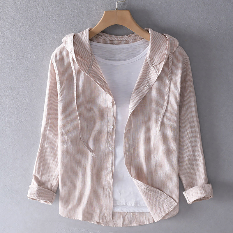 Women's Hooded Button-Down Blouse
