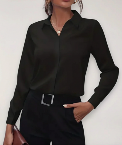 Women's Long-Sleeve Button-Down Blouse