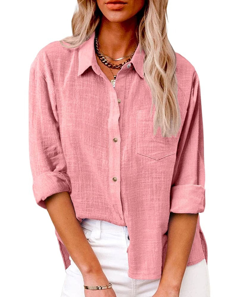 Women's Long Sleeve Button-Down Blouse