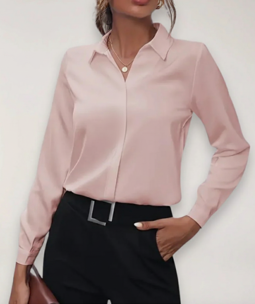 Women's Long-Sleeve Button-Down Blouse