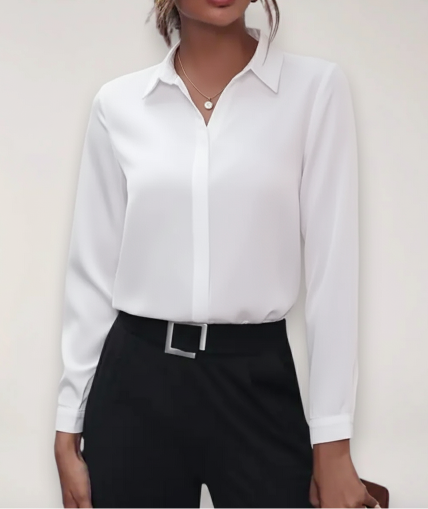 Women's Long-Sleeve Button-Down Blouse