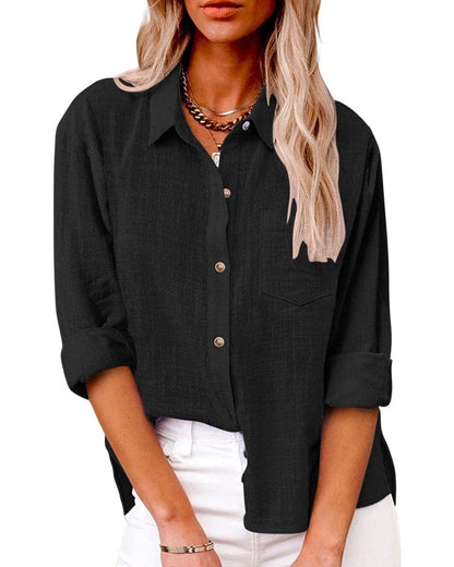 Women's Long Sleeve Button-Down Blouse