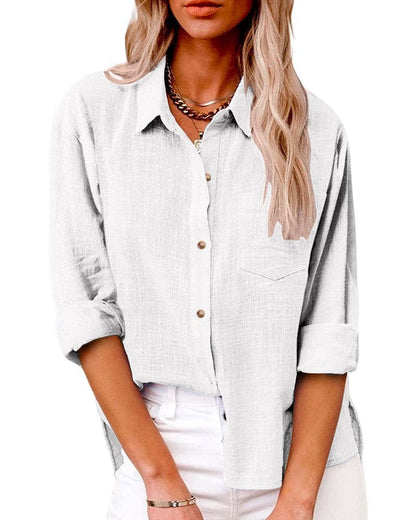 Women's Long Sleeve Button-Down Blouse