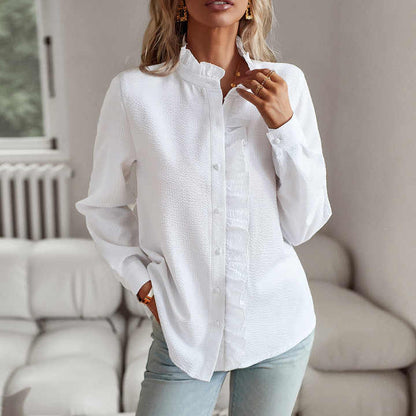 Women's Ruffle Long Sleeve Blouse