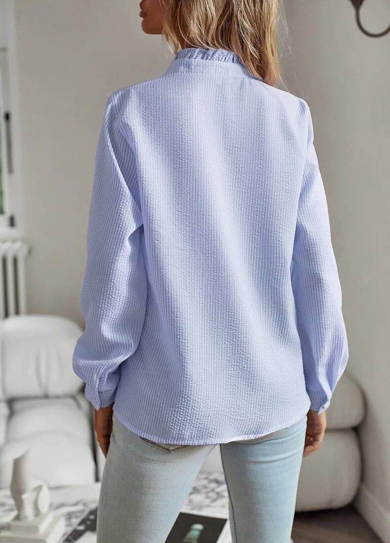 Women's Ruffle Long Sleeve Blouse