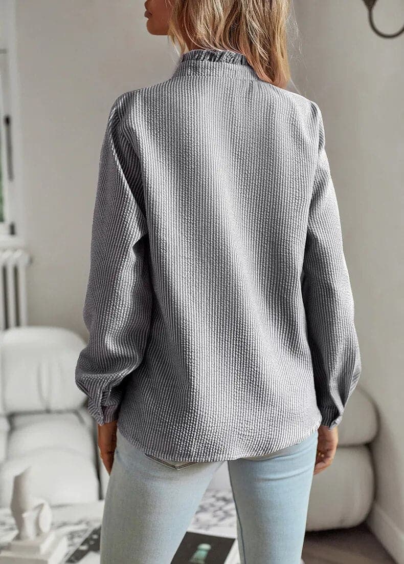 Women's Ruffle Long Sleeve Blouse