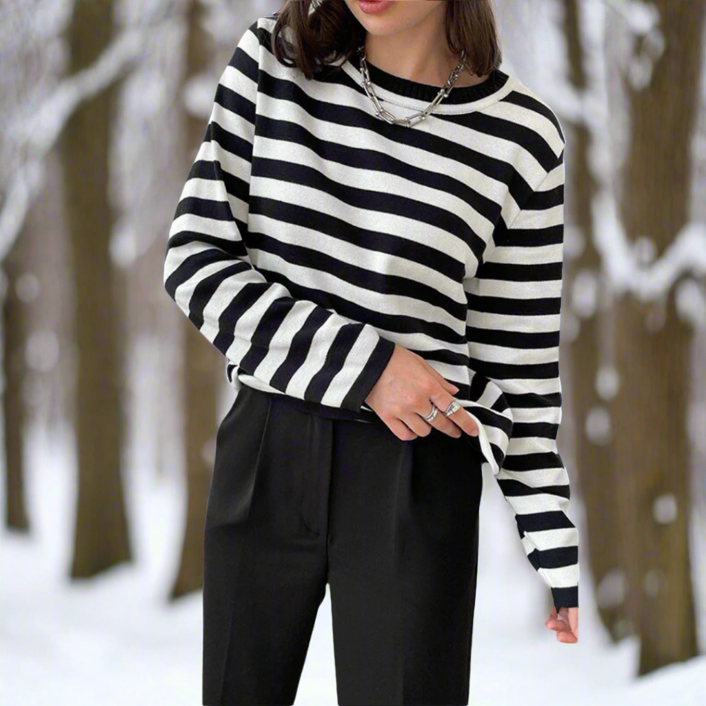Women's Striped Long Sleeve Top