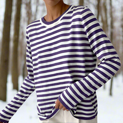 Women's Striped Long Sleeve Top