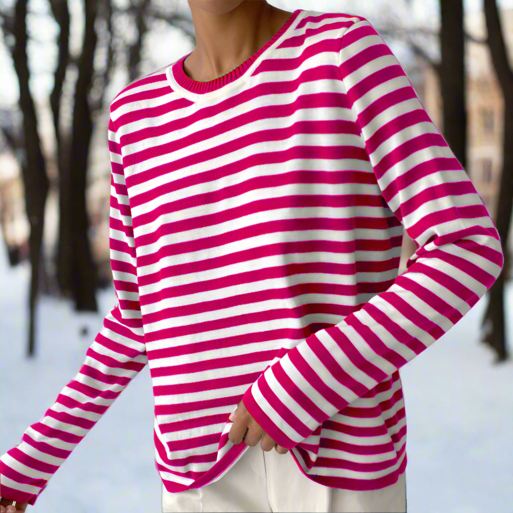 Women's Striped Long Sleeve Top