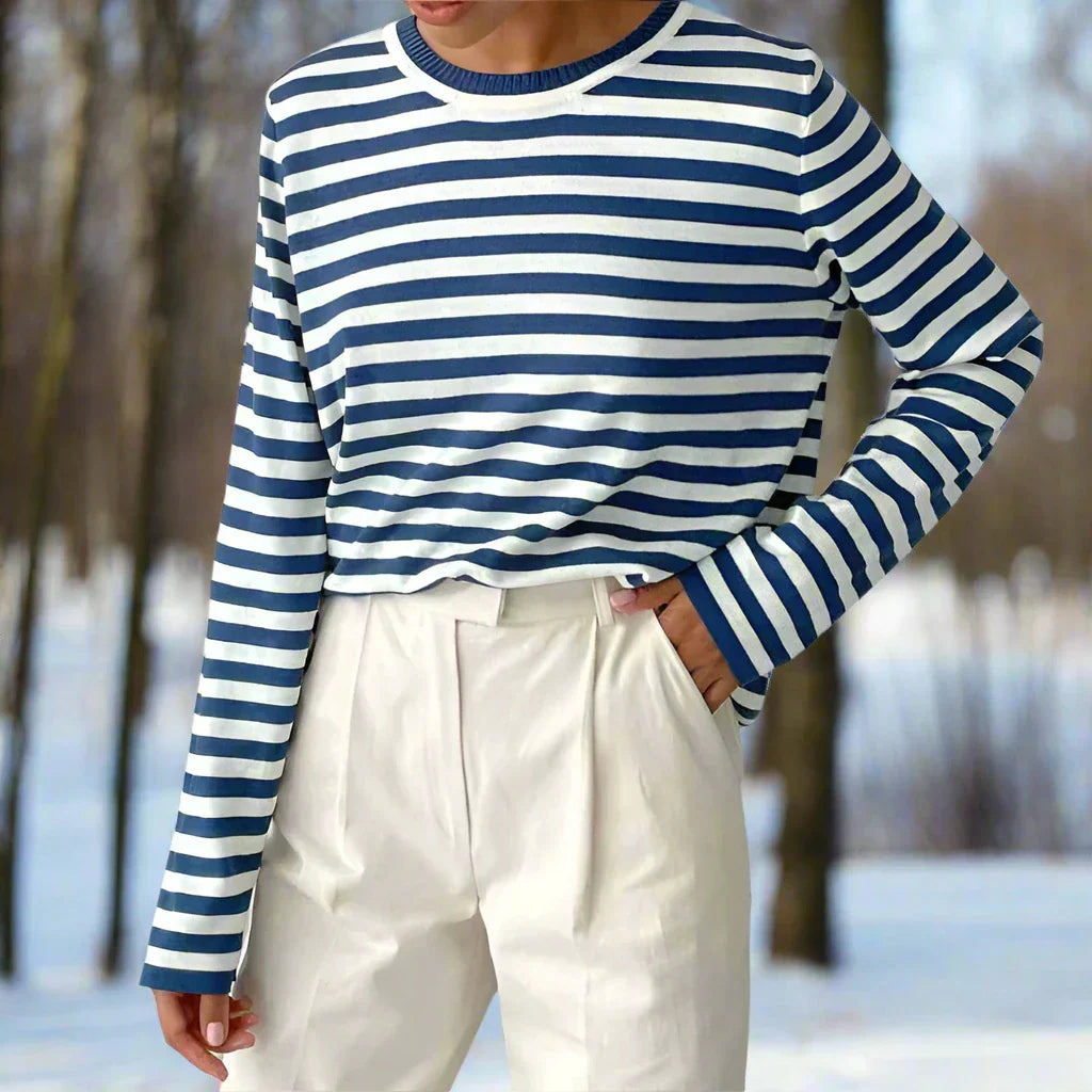 Women's Striped Long Sleeve Top