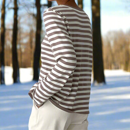 Women's Striped Long Sleeve Top