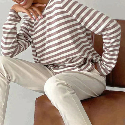Women's Striped Long Sleeve Top