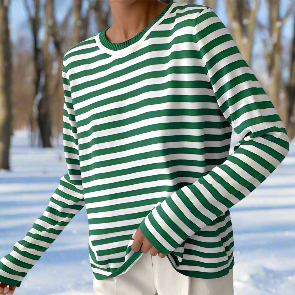 Women's Striped Long Sleeve Top