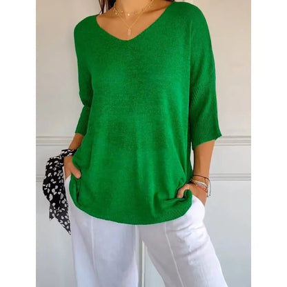 Women's V-Neck Knit Top
