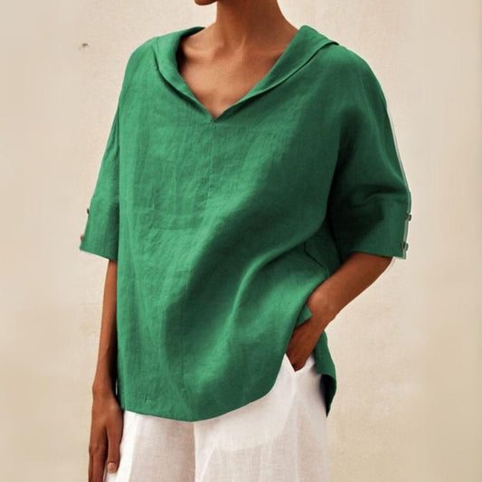Women's V-Neck Oversized Shirt