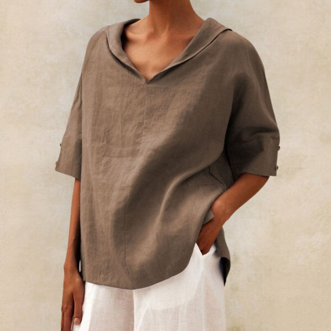 Women's V-Neck Oversized Shirt