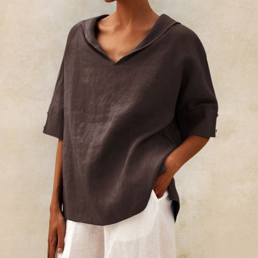 Women's V-Neck Oversized Shirt