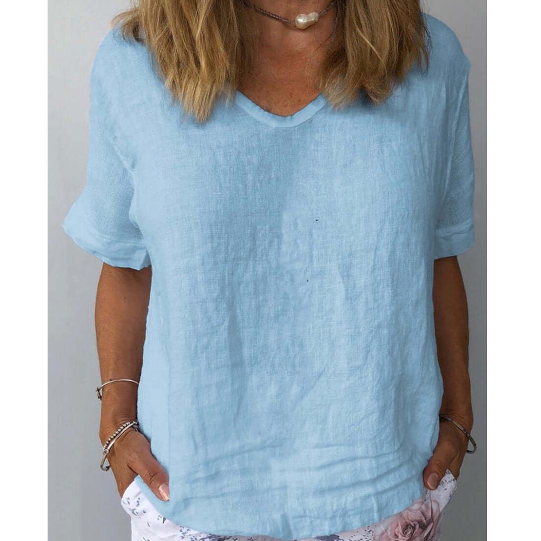 Women's V-Neck Short Sleeve Top