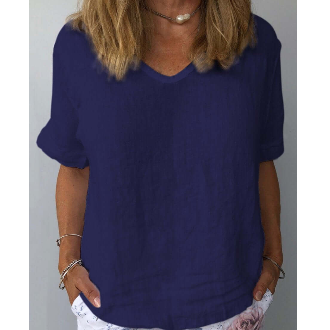 Women's V-Neck Short Sleeve Top