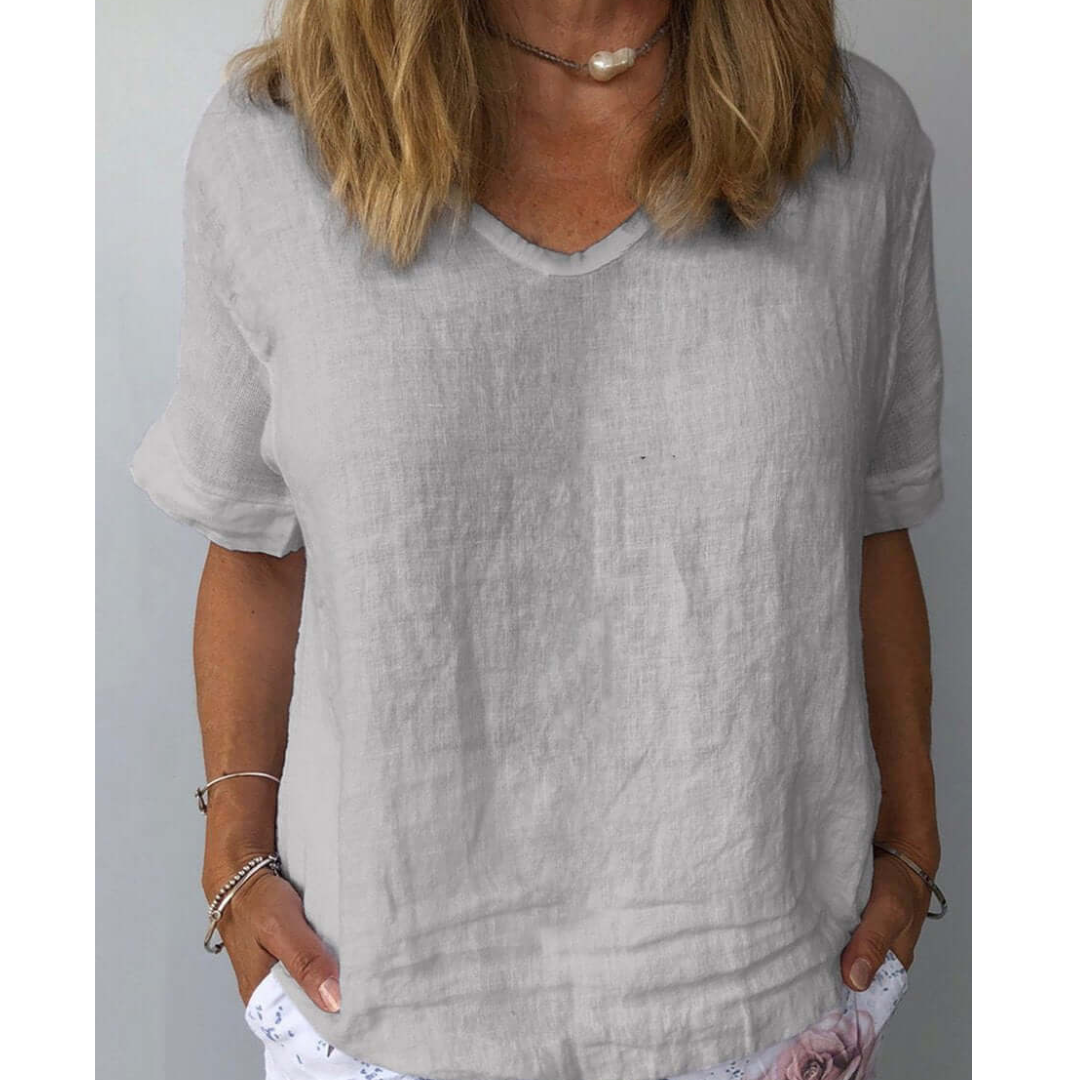 Women's V-Neck Short Sleeve Top
