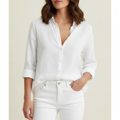Women's Relaxed Fit Button-Down Blouse